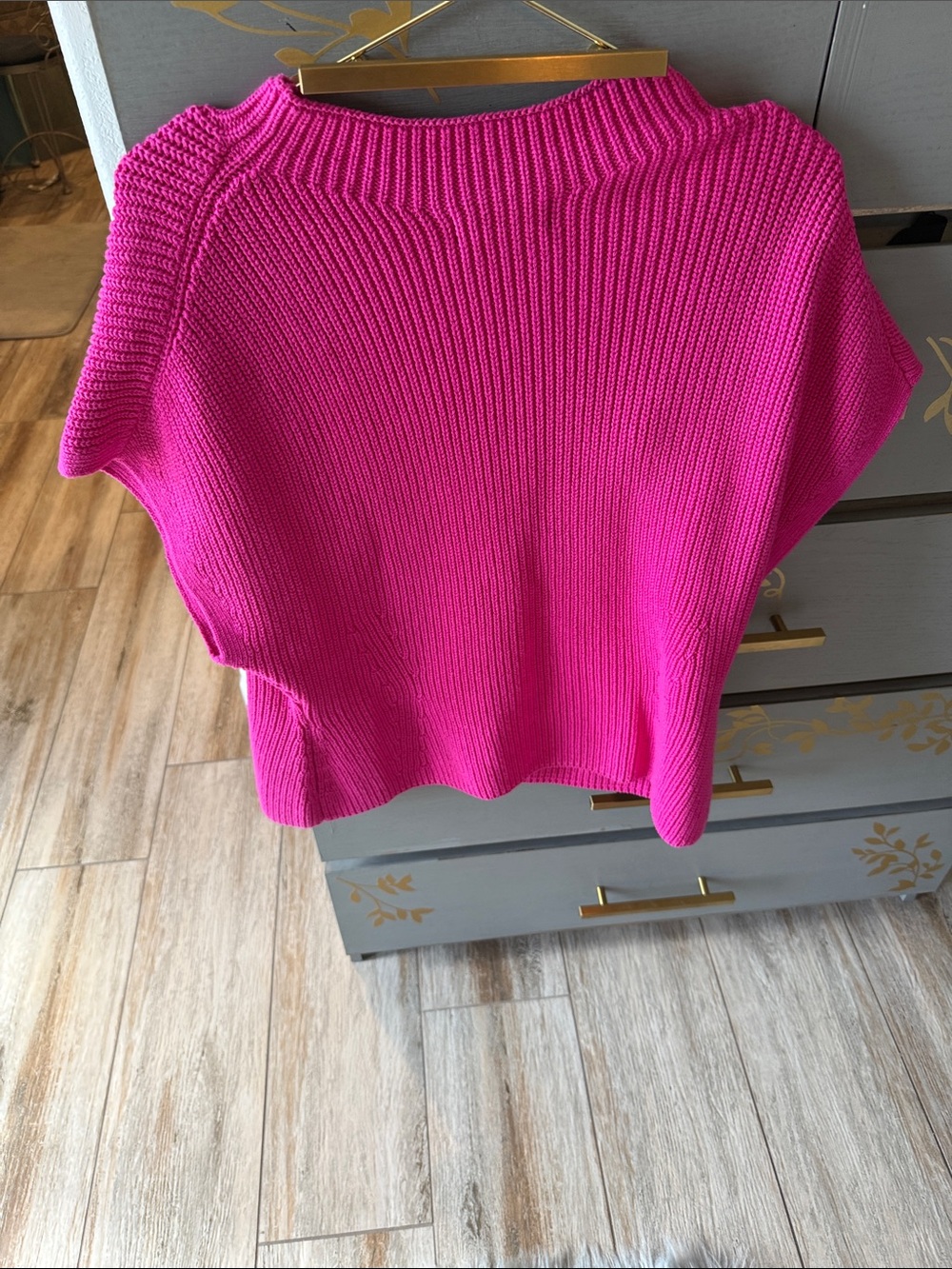 Banana Republic Bright Fuchsia Knit Short-Sleeve Sweater - Picture 5 of 9